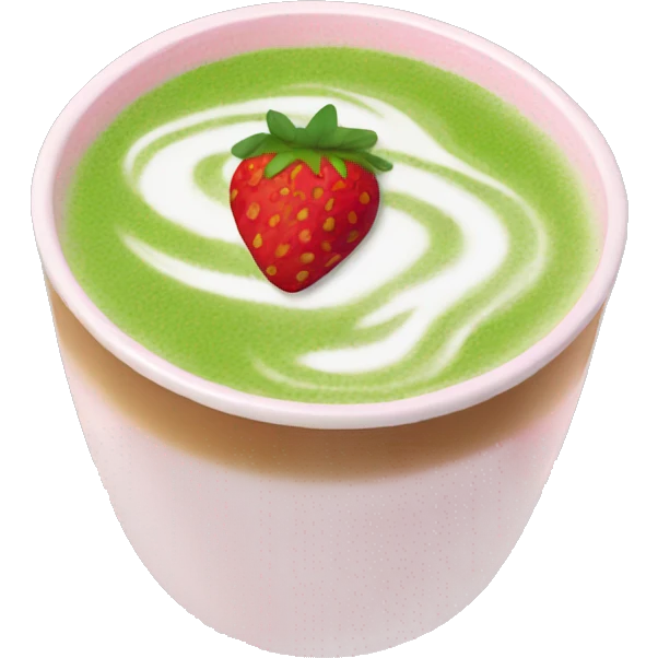 strawberry matcha latte emoji