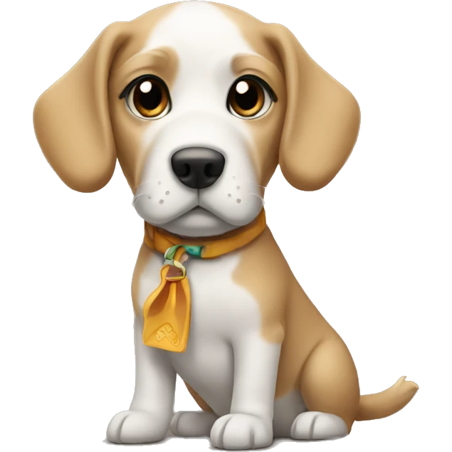 Dog wear goodie emoji