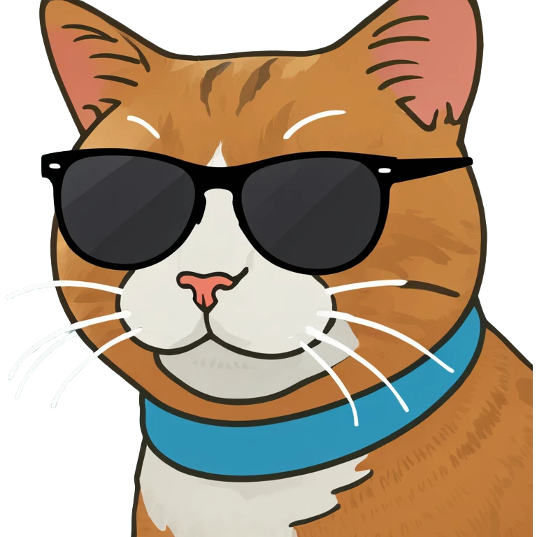 Cat with sunglasses emoji