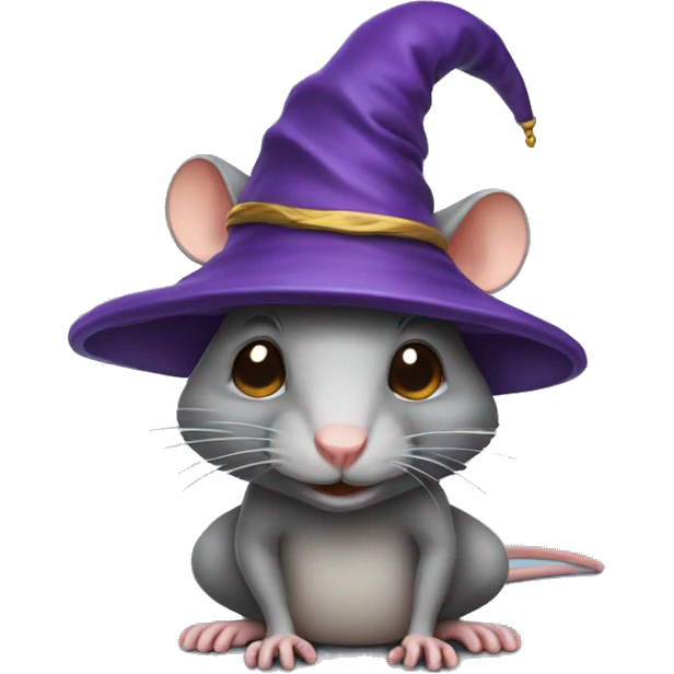 rat in a wizard's hat emoji