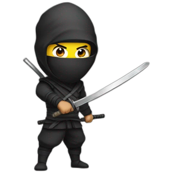 ninja with a weapon in his hand emoji