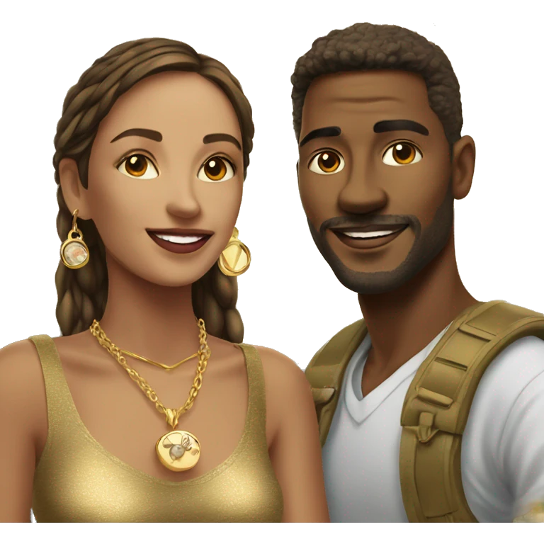 outdoor couple portrait in nature Juwelier in Gold emoji