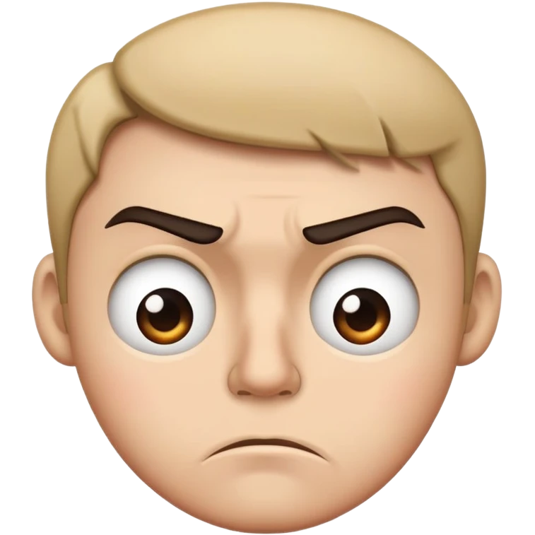 disapproving face with frown and raised eyebrow emoji