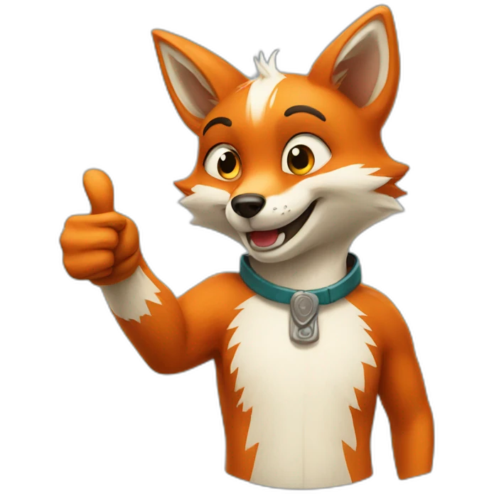 thumbs up fox  emoji