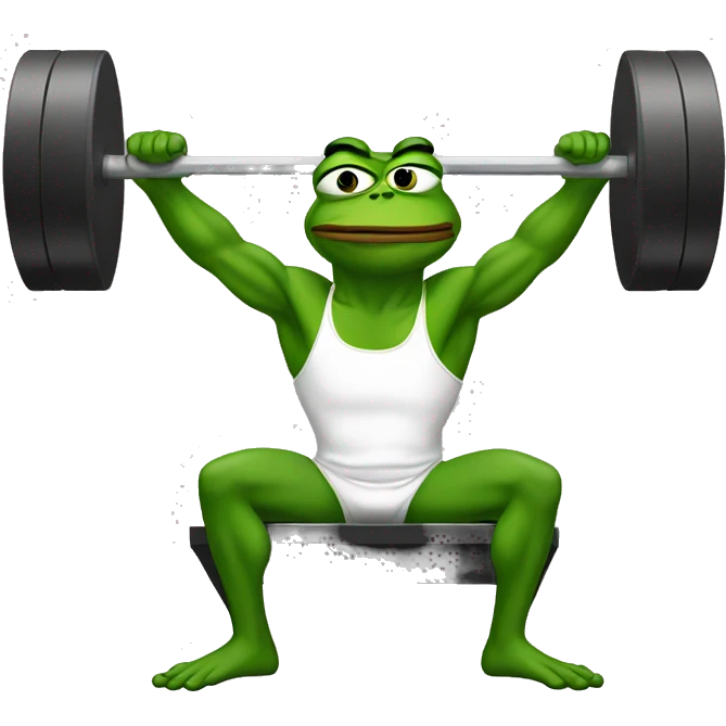 pepe the frog bench press emoji