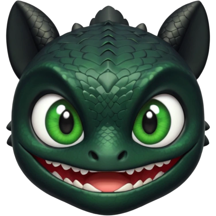Toothless face only from how to train your Dragon emoji