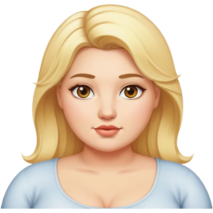 Plus size blonde  emoji