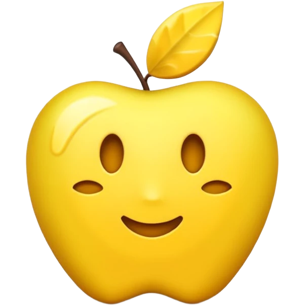 A 3D Apple-style emoji of a single jagged burst shape in bright yellow with smooth shading and subtle shadow emoji