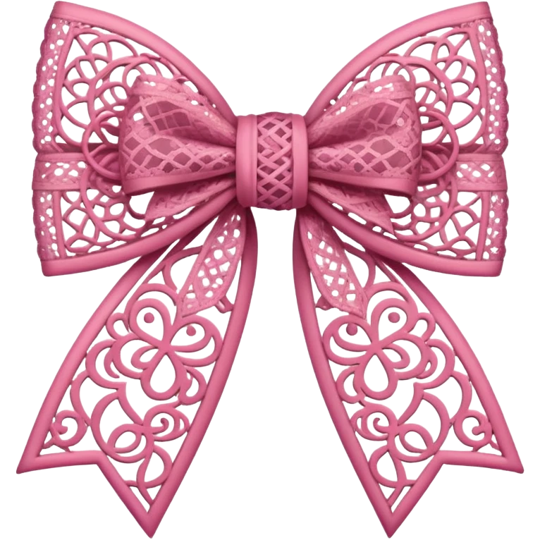 pink lace bow emoji
