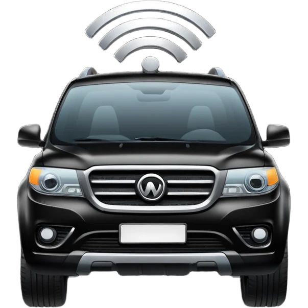 SUV car with WiFi icon emoji