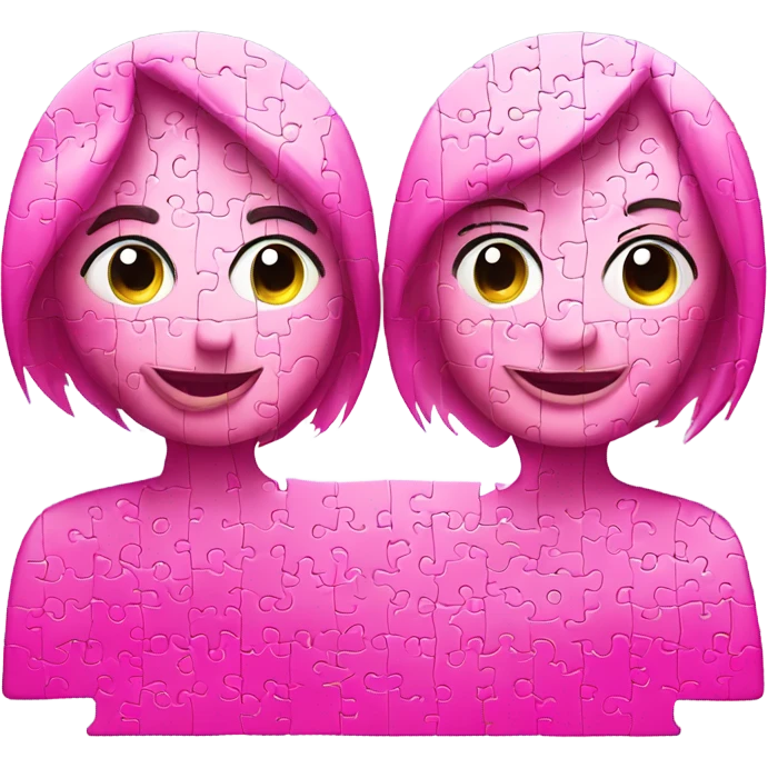 two pink puzzles emoji