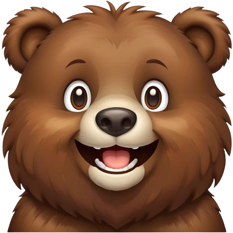 Happy bear with a big smile emoji