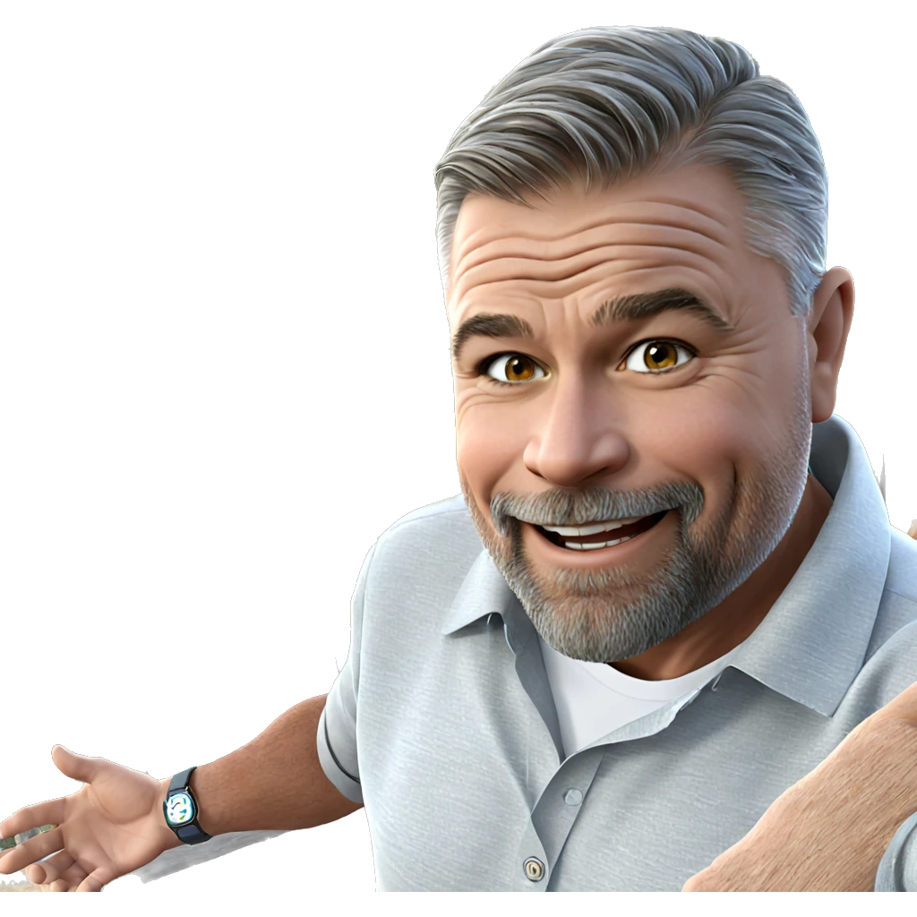 smiling old man outdoors emoji