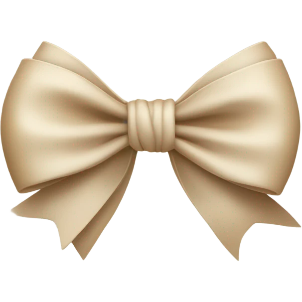 beige bow  emoji