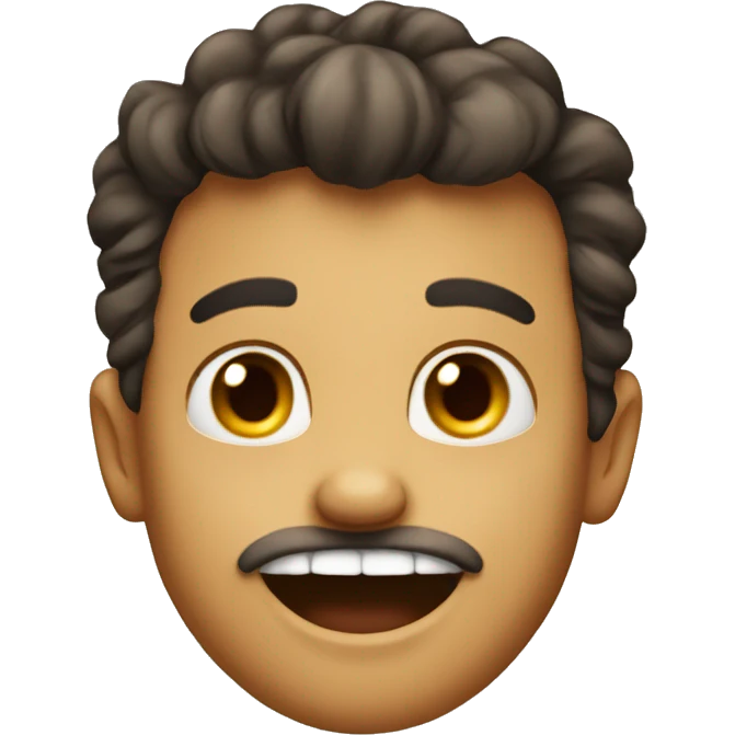 little man with big teeh emoji