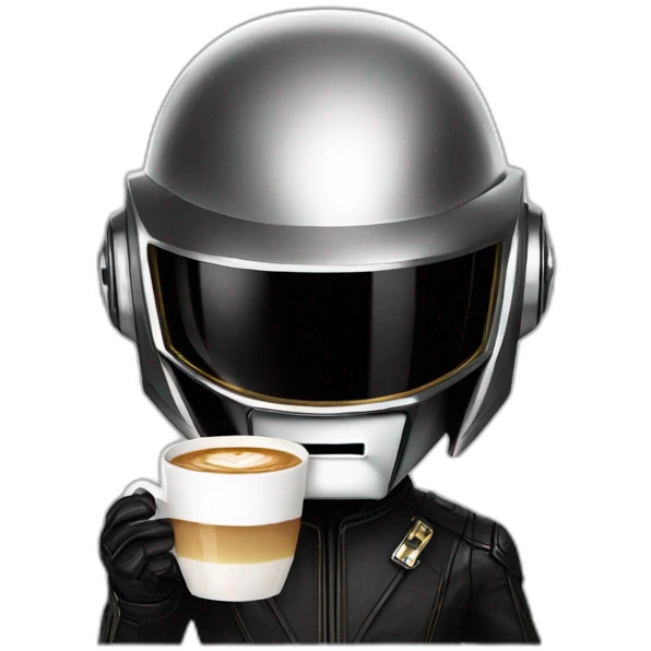 Daft punk holding cappuccino  emoji