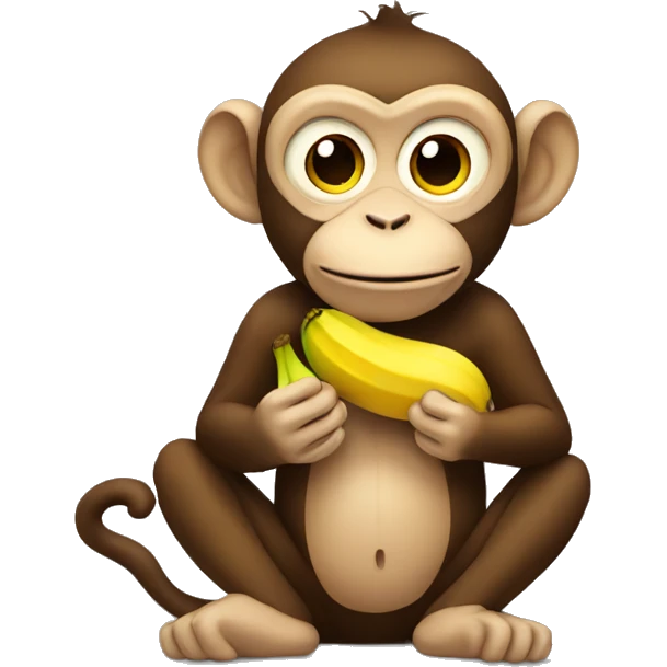 Monkey eating banana  emoji