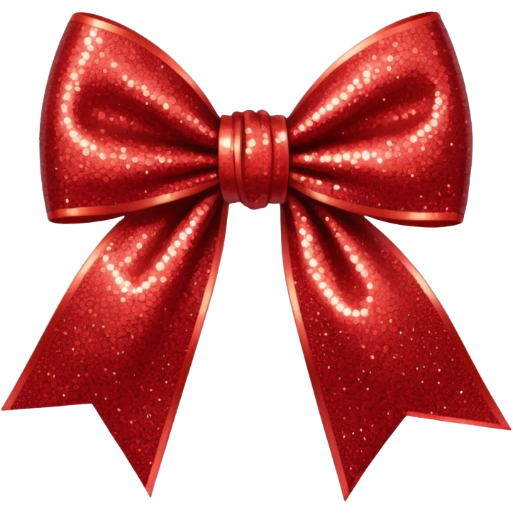 red glitter bow emoji