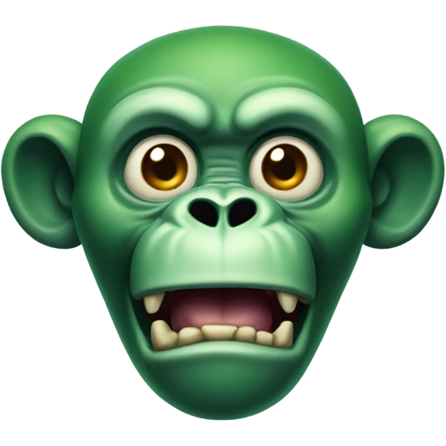 Green skull monkey emoji