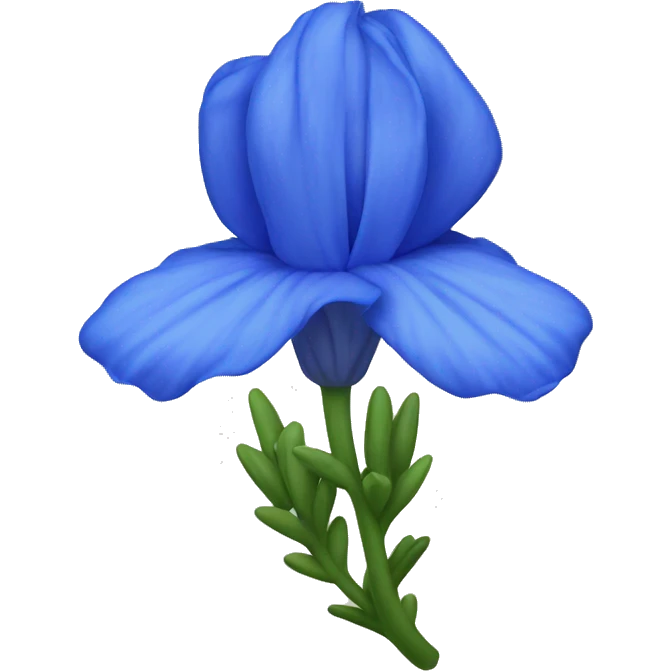 Blue bonnet flower emoji