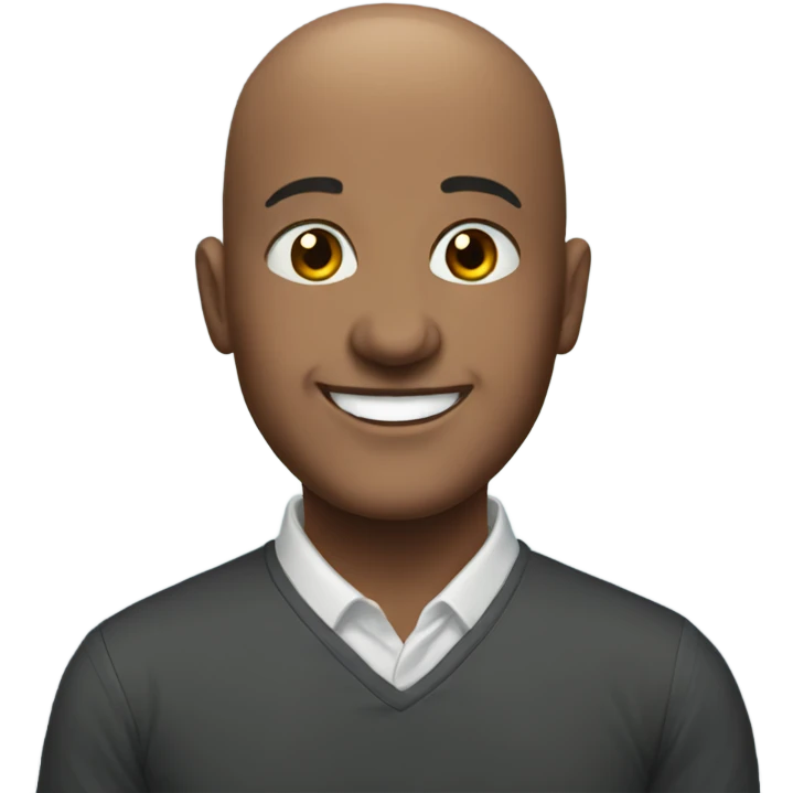 bald man smiling portrait emoji