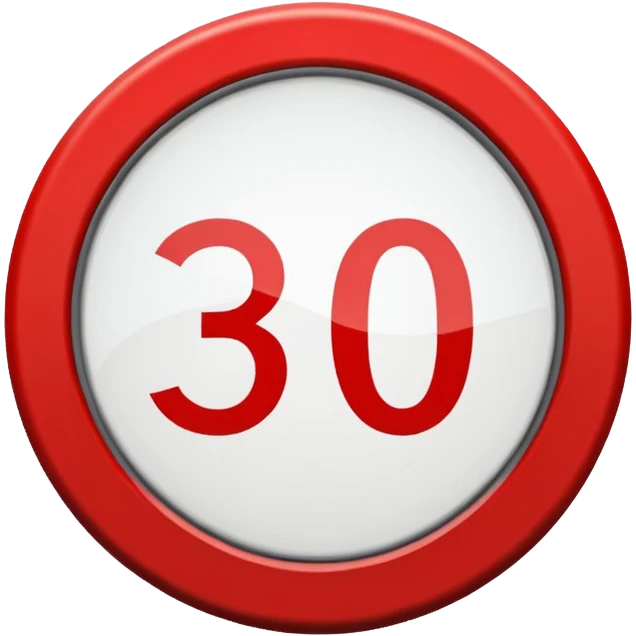 tempo 30 verkehrsschild emoji