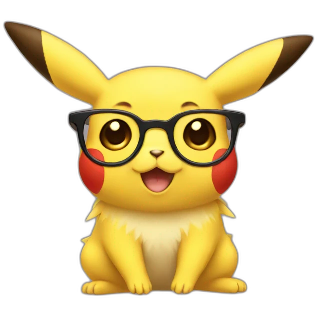 pikachu with eyeglasses emoji