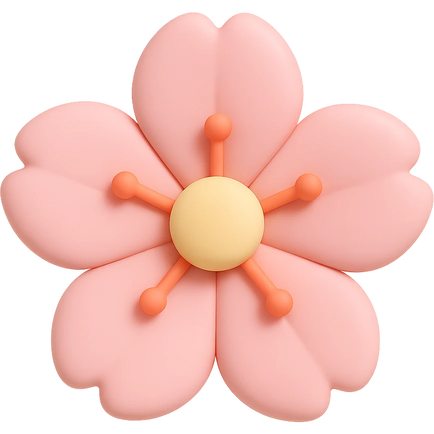 sakura cherry blossom flower, remove background emoji