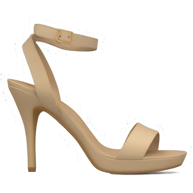 beige open toe heels with ankle strap emoji