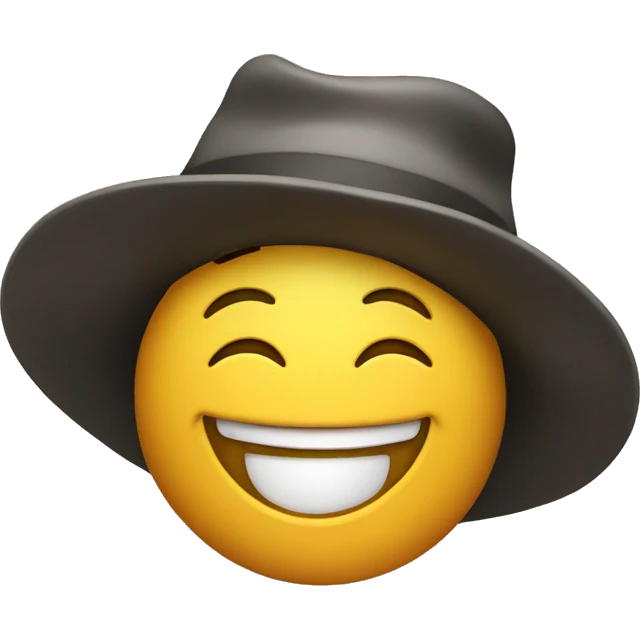 Happy face with a hat  emoji