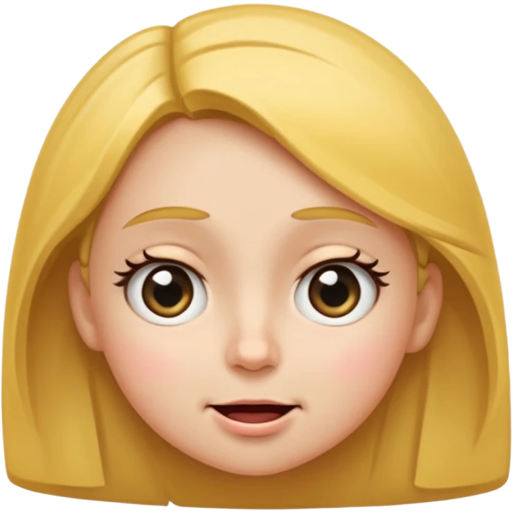 Face looking to the side with wide eyes and low mouth with raised eyebrows make it a girl and make them tilting their head to the side, looking at me with side eyes and mouth closed making a smiling frown face close the mouth emoji