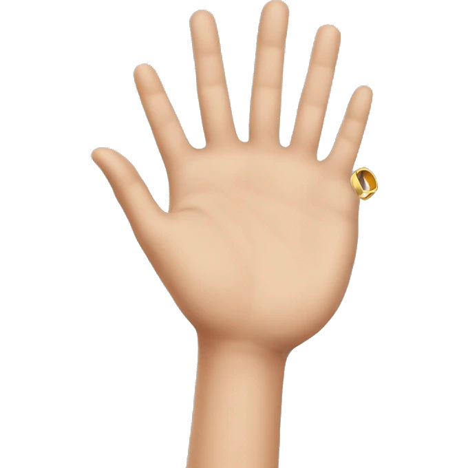 Hand with half a ring finger  emoji