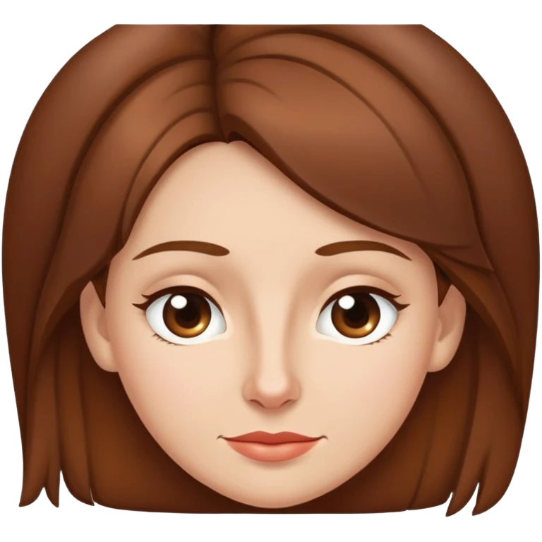 Beautiful brown haired Slightly snub-nosed 35 years woman emoji