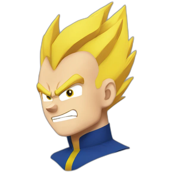 Vegeta choked yellow hair emoji