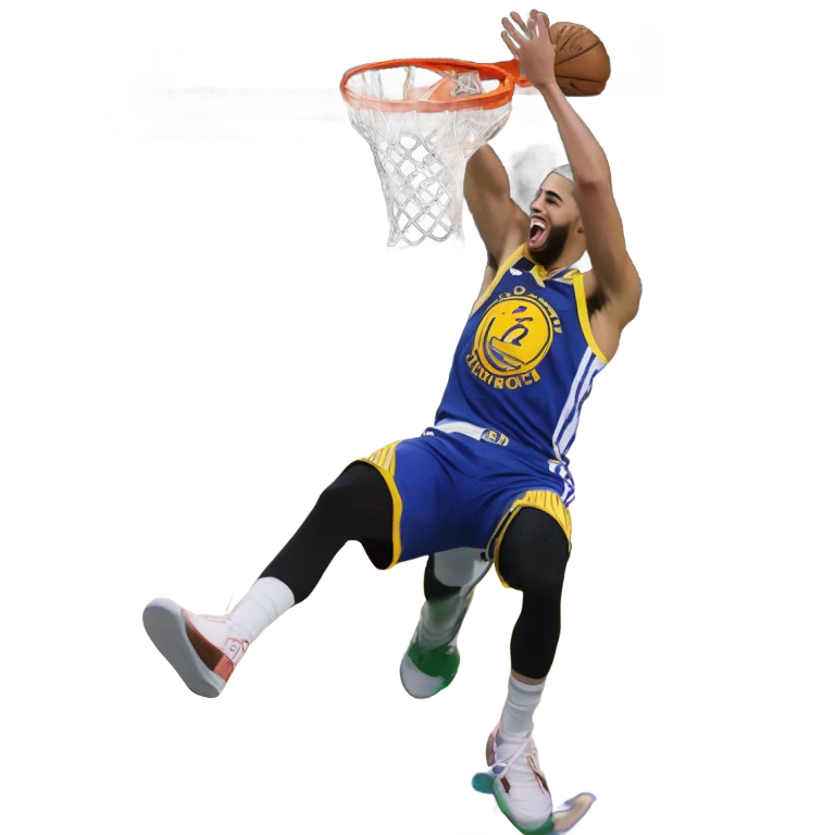 Jayson Tatum dunking on draymond green emoji