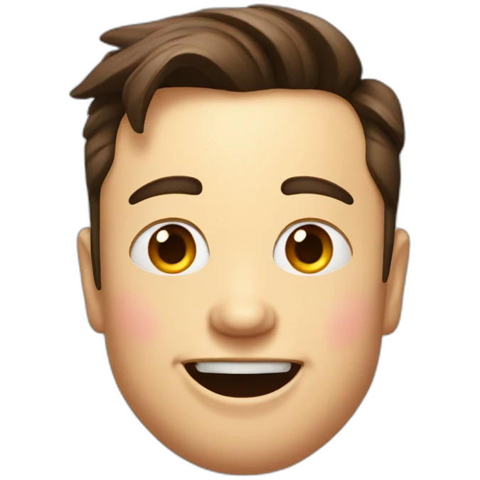 winking face with tongue elon musk emoji