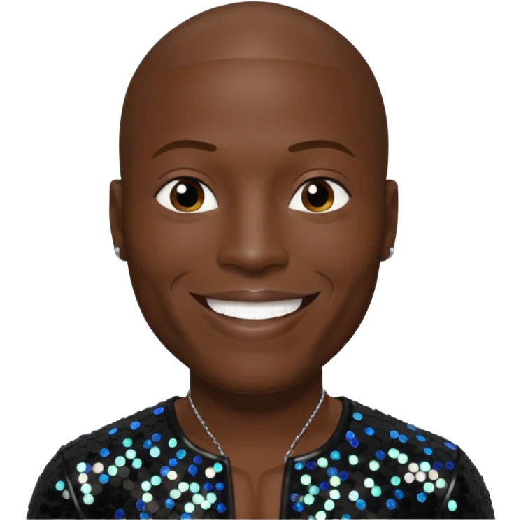Tyrese Gibson with black sequin outfit emoji