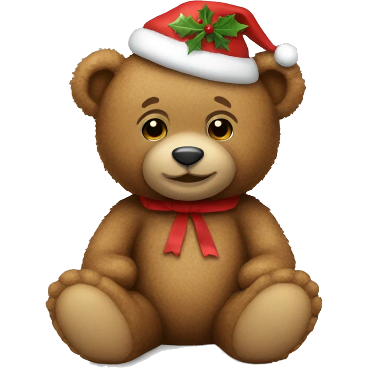 christmas teddy bear emoji