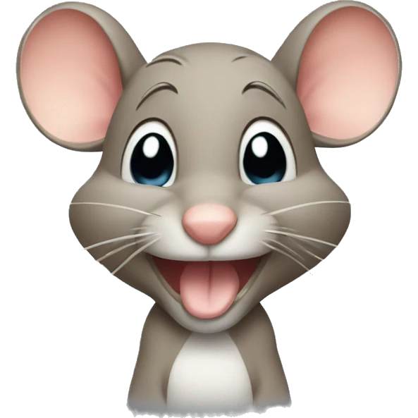 Mouse with smug smile emoji