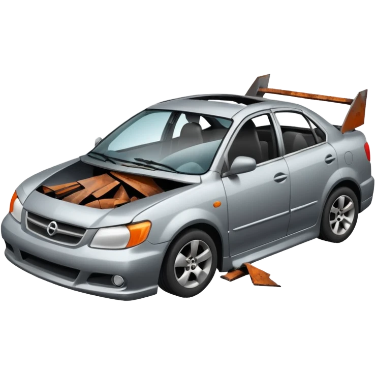 crashed car emoji