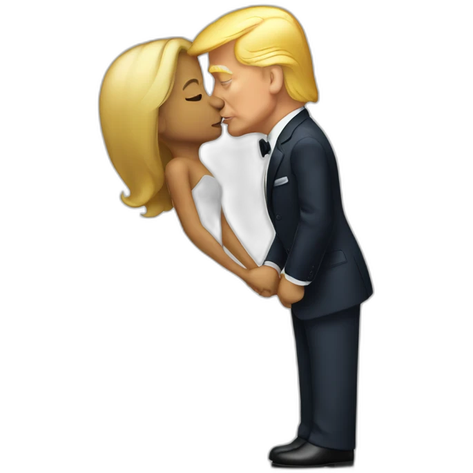 trump kisses obama emoji