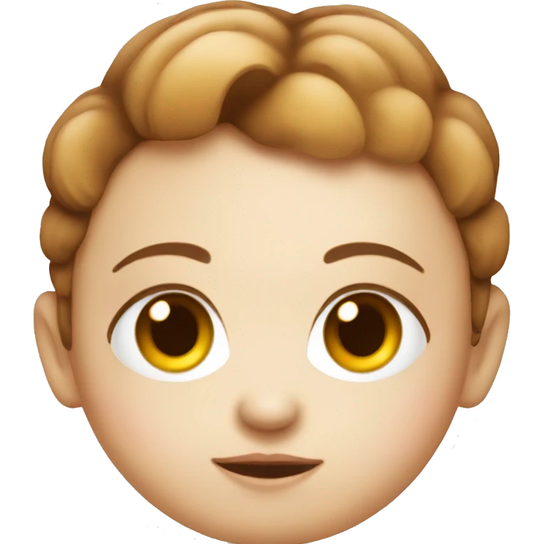 little cute    chick with brown eyes emoji