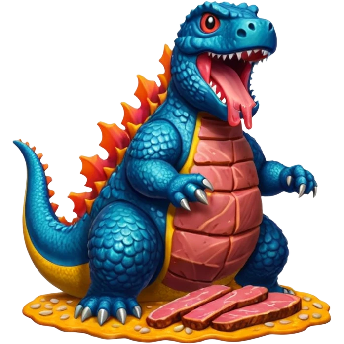  SPAM meat godzilla slop art emoji