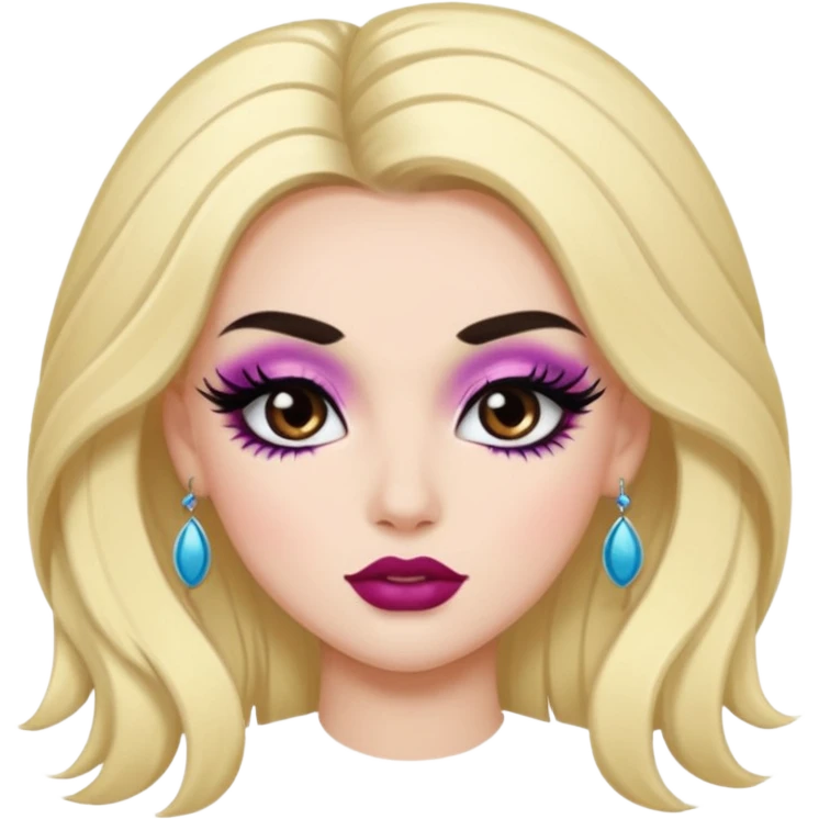 Boujy baddie best friends, fair skin, trendy heavy makeup emoji