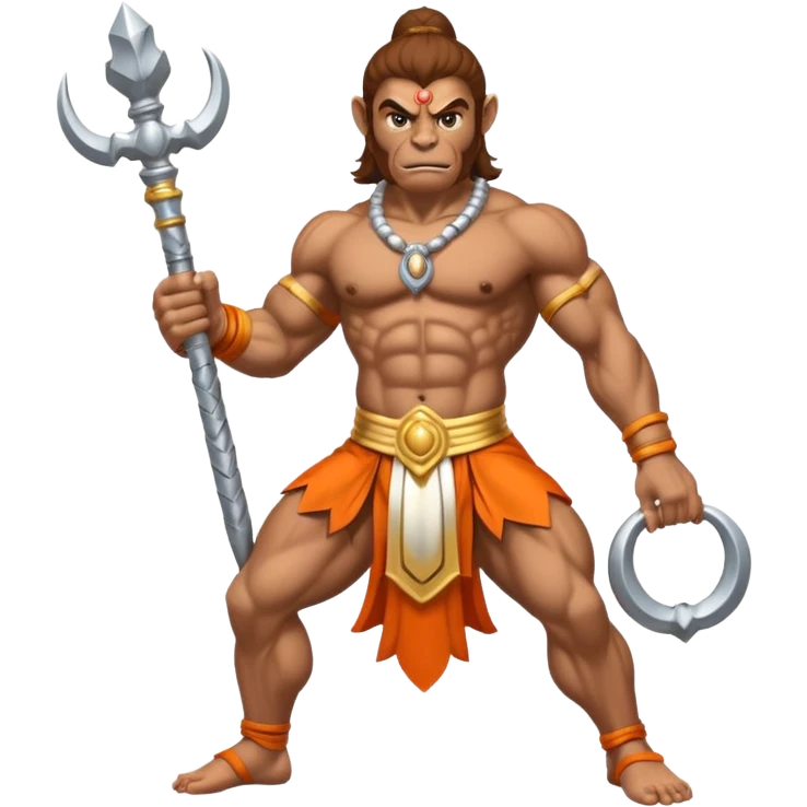 Hanuman sliver mace emoji