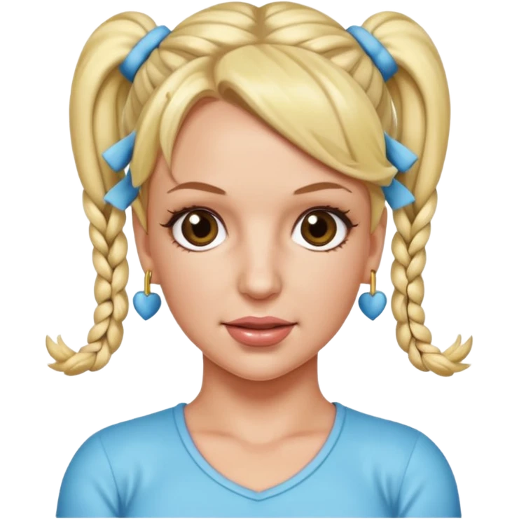Britney Spears baby one more time pigtails emoji
