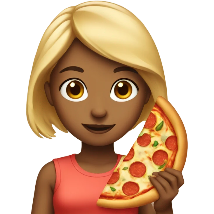 Girl with pizza  emoji