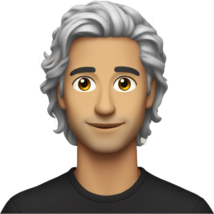 tan france with LONG black hair emoji