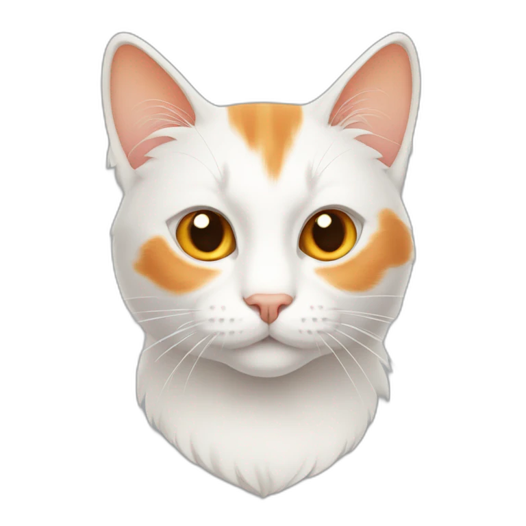 orange White cat emoji