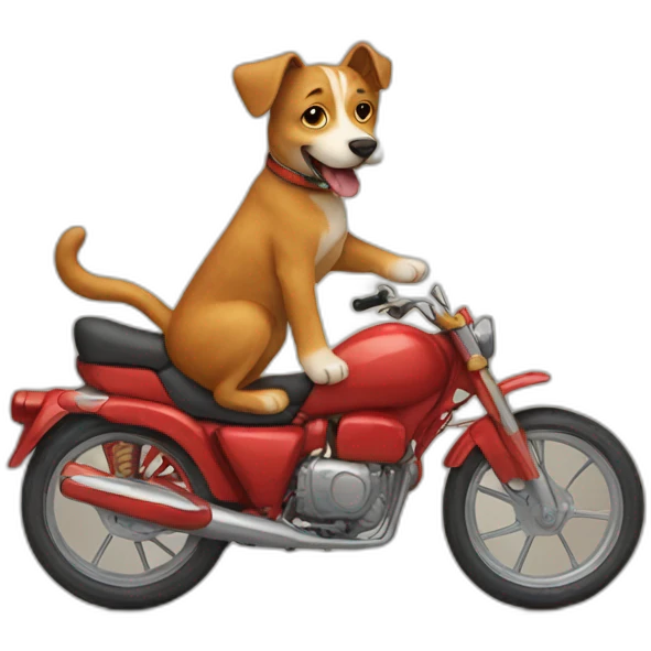 Dog riding Cat emoji